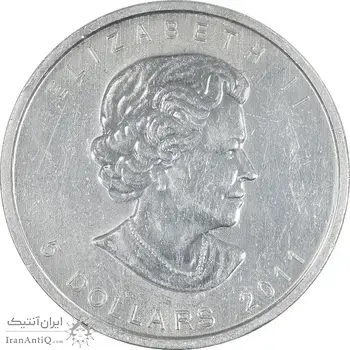 مدال 5 دلار الیزابت دوم 2011 - PF55 - کانادا