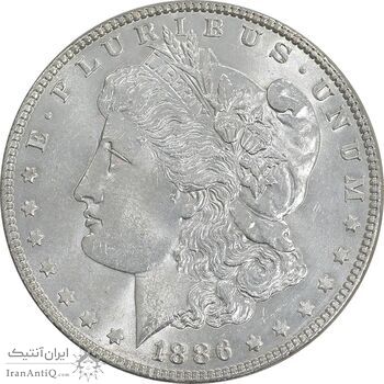 سکه یک دلار 1886 مورگان - MS62 - آمریکا