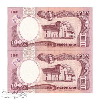 اسکناس 100 اورو پزو 1991 جمهوری - جفت - UNC63 - کلمبیا