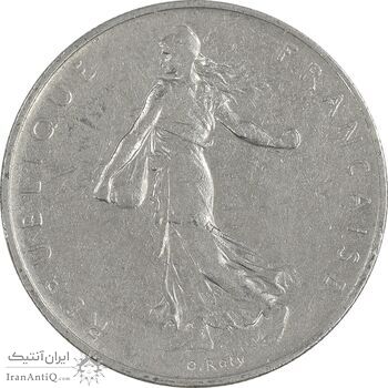 سکه 1 فرانک 1960 جمهوری پنجم - EF45 - فرانسه