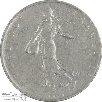 سکه 1 فرانک 1960 جمهوری پنجم - EF45 - فرانسه