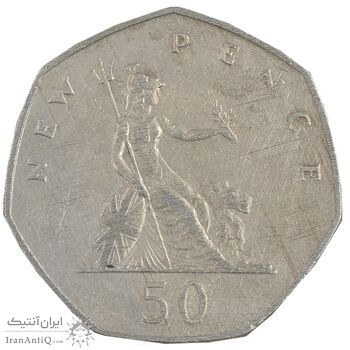 سکه 50 نیو پنس 1981 الیزابت دوم - EF45 - انگلستان