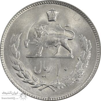 سکه 10 ریال 1353 - MS63 - محمد رضا شاه