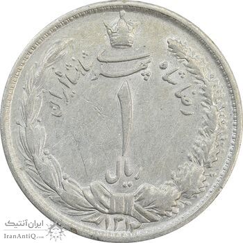 سکه 1 ریال 1312 - 2 تاریخ کوچک - AU58 - رضا شاه