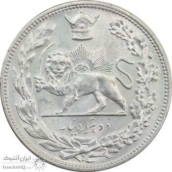سکه 2000 دینار 1306H تصویری - MS63 - رضا شاه