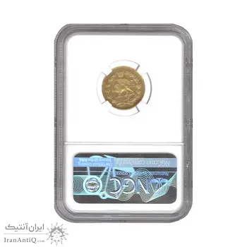 سکه طلا 1 تومان 1337 تصویری (با شیر و خورشید) - MS64 - احمد شاه