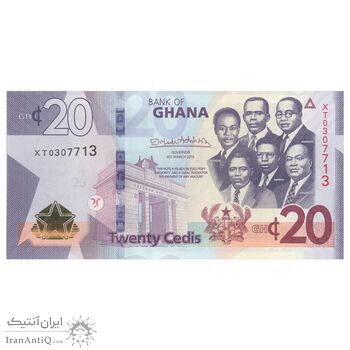 اسکناس 20 سدی 2019 جمهوری - تک - UNC63 - غنا