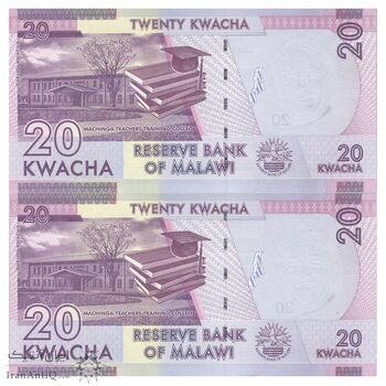 اسکناس 20 کواچا 2020 جمهوری - جفت - UNC64 - مالاوی