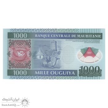 اسکناس 1000 اوقیه 2014 جمهوری اسلامی - تک - UNC65 - موریتانی