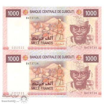 اسکناس 1000 فرانک 2005 (2021) جمهوری - AOA - جفت - UNC65 - جیبوتی