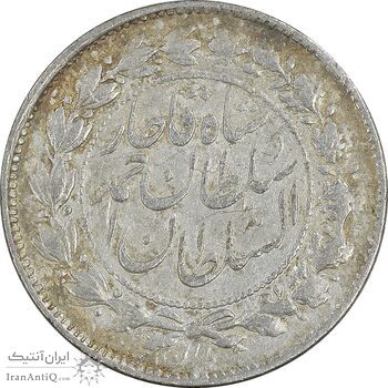 سکه 500 دینار 1329 خطی - EF40 - احمد شاه