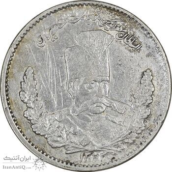 سکه 2000 دینار 1323 تصویری - EF40 - مظفرالدین شاه