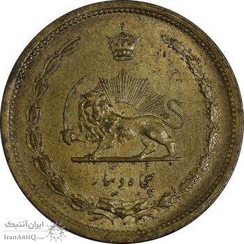 سکه 50 دینار 1318 برنز - MS63 - رضا شاه