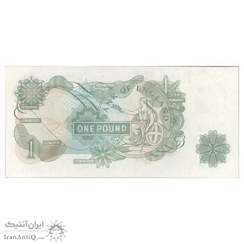 اسکناس یک پوند بدون تاریخ (1970-1978) الیزلبت دوم - JBP - تک - AU58 - انگلستان