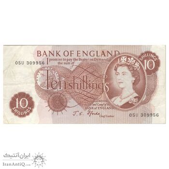 اسکناس 10 شیلینگ بدون تاریخ (1966-1970) الیزلبت دوم - JSF - تک - VF20 - انگلستان