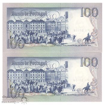 اسکناس 100 اسکودو 1981 جمهوری سوم - MJN, MMMMSB - جفت - UNC63 - پرتغال