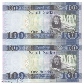 اسکناس 100 پوند 2019 جمهوری - جفت - UNC63 - سودان جنوبی