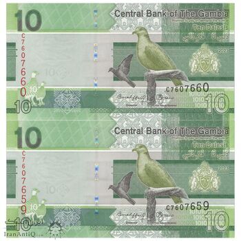 اسکناس 10 دالاسی 2023 جمهوری - جفت - UNC64 - گامبیا