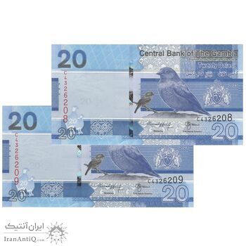 اسکناس 20 دالاسی 2023 جمهوری - جفت - UNC64 - گامبیا