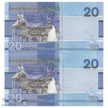 اسکناس 20 دالاسی 2023 جمهوری - جفت - UNC64 - گامبیا