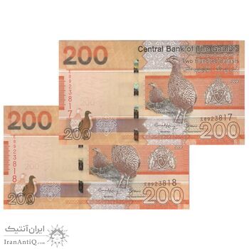 اسکناس 200 دالاسی 2023 جمهوری - جفت - UNC63 - گامبیا