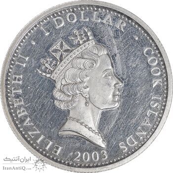 مدال 1 دلار یادبود الیزابت دوم 2003 - PF50 - ایسلند