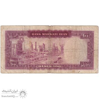 اسکناس 100 ریال (هویدا - سمیعی) - تک - F12 - محمد رضا شاه