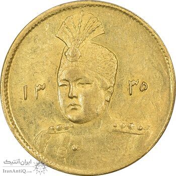 سکه طلا 1 تومان 1335 تصویری - MS61 - احمد شاه