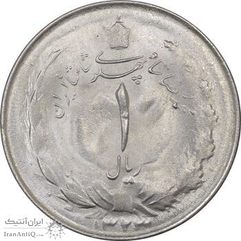 سکه 1 ریال 1323 نقره - MS63 - محمد رضا شاه