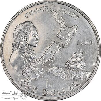 مدال 1 دلار 1969 الیزابت دوم - UNC - نیوزلند