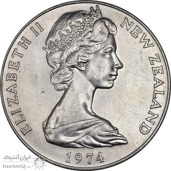مدال 1 دلار 1974 الیزابت دوم - UNC - نیوزلند