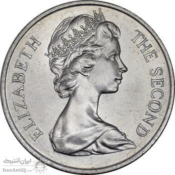 مدال 1 کرون 1970 جزیره من - الیزابت دوم - UNC - انگلستان