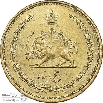 سکه 5 دینار 1319 برنز - MS63 - رضا شاه