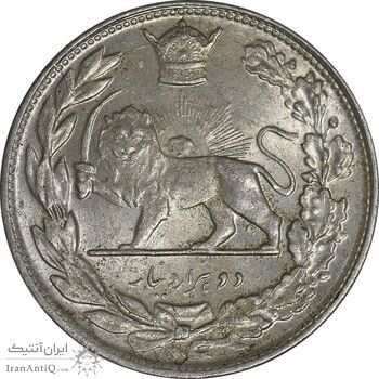 سکه 2000 دینار 1308 تصویری - MS63 - رضا شاه