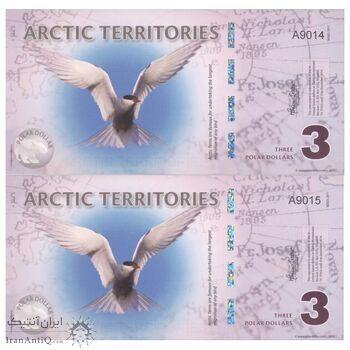 اسکناس 3 پولار دلار 2011 - جفت - UNC66 - شمالگان (قطب شمال)