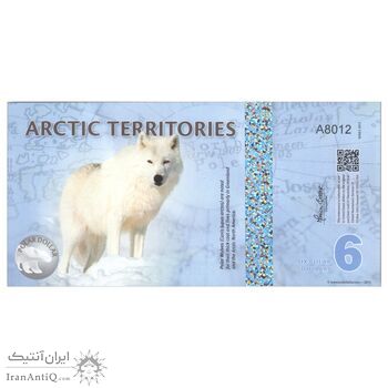 اسکناس 6 پولار دلار 2013 - تک - UNC66 - شمالگان (قطب شمال)