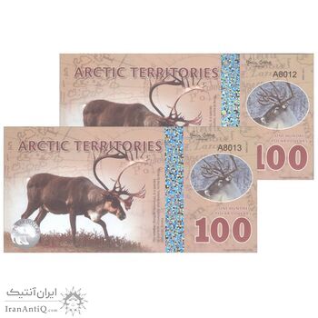 اسکناس 100 پولار دلار 2017 - جفت - UNC66 - شمالگان (قطب شمال)