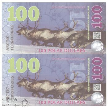 اسکناس 100 پولار دلار 2017 - جفت - UNC66 - شمالگان (قطب شمال)