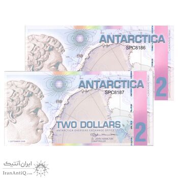 اسکناس 2 دلار 2008 دفتر مبادلات خارجی قطب جنوب - قلمرو وابسته راس - جفت - UNC66 - جنوبگان (قطب جنوب)