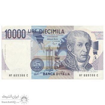 اسکناس 10000 لیر 1984 (ولتا) جمهوری - تک - AU50 - ایتالیا