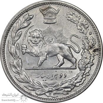 سکه 2000 دینار 1306 تصویری - ضرب هیتون - MS60 - رضا شاه