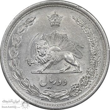 سکه 2 ریال 1310 - AU - cleaned - رضا شاه