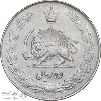 سکه 10 ریال 1335 - AU50 - محمد رضا شاه