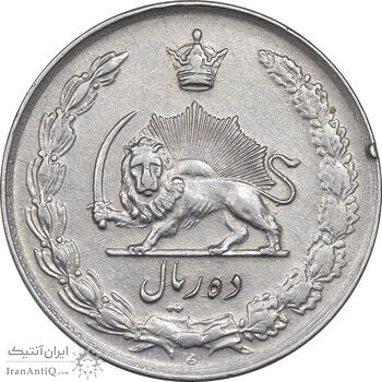 سکه 10 ریال 1335 - EF45 - محمد رضا شاه