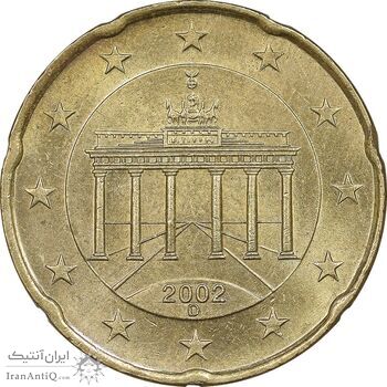 سکه 20 یورو سنت 2002D جمهوری فدرال - MS62 - آلمان