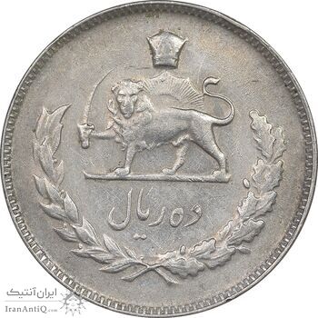 سکه 10 ریال 1351 - AU55 - محمد رضا شاه