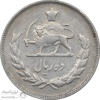 سکه 10 ریال 1349 - AU50 - محمد رضا شاه