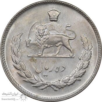 سکه 10 ریال 1348 - MS61 - محمد رضا شاه