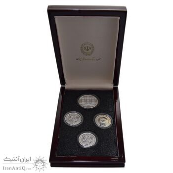 سری مدال های نقره یادبود نودمین سالگرد تاسیس بانک ملی ایران - با جعبه فابریک - UNC - جمهوری اسلامی