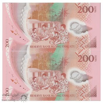 اسکناس 200 واتو بدون تاریخ (2014) جمهوری - جفت - UNC66 - وانوآتو